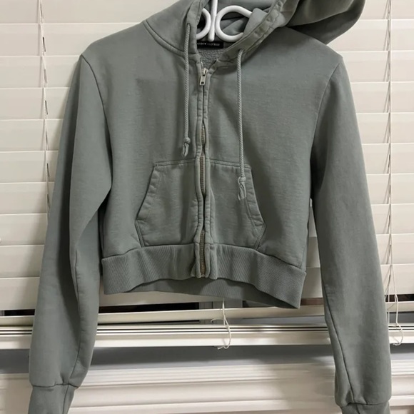 brandy melville crystal zip up hoodie! 💗 - Picture 1 of 2